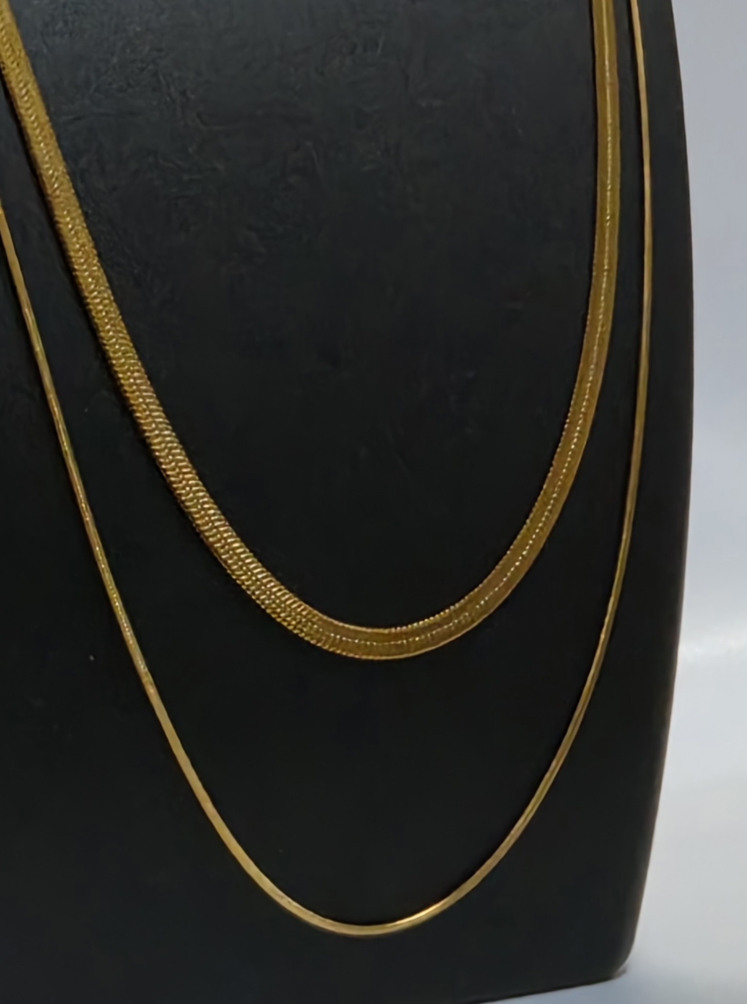Classic Double Layered Snake Necklace — view 3